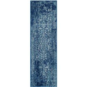 Safavieh Evoke Rug - 2.2-ft x 9-ft - Polypropylene - Navy Blue/Ivory