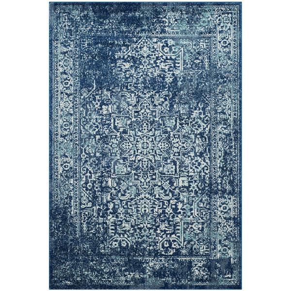 Safavieh Evoke Rug - 4-ft x 6-ft - Polypropylene - Navy Blue/Ivory