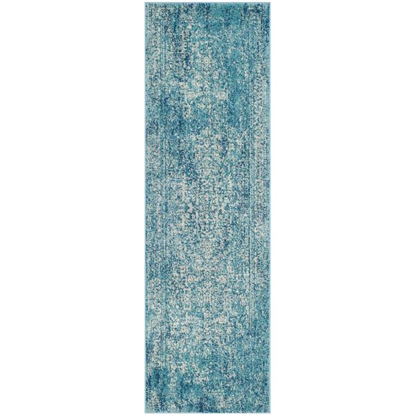 Safavieh Evoke Rug - 2.2-ft x 9-ft - Polypropylene - Blue/Ivory