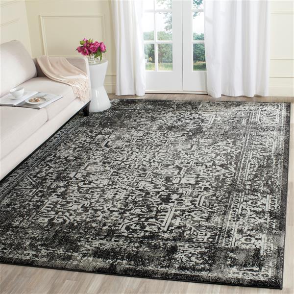 Safavieh Evoke Rug - 12-ft x 18-ft - Polypropylene - Black/Gray