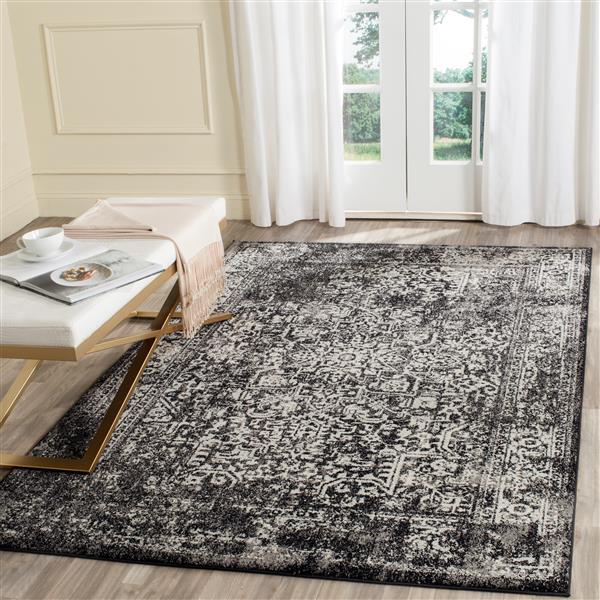 Safavieh Evoke Rug - 2.2-ft x 4-ft - Polypropylene - Black/Gray