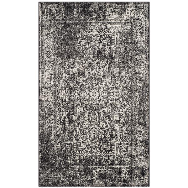 Safavieh Evoke Rug - 3-ft x 5-ft - Polypropylene - Black/Gray