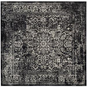 Safavieh Evoke Rug - 5.1-ft x 5.1-ft - Polypropylene - Black/Gray