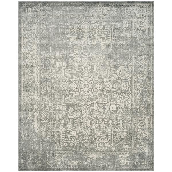 Safavieh Evoke Rug - 11-ft x 15-ft - Polypropylene - Silver/Ivory