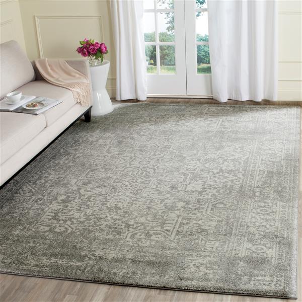 Safavieh Evoke Rug - 10-ft x 14-ft - Polypropylene - Silver/Ivory