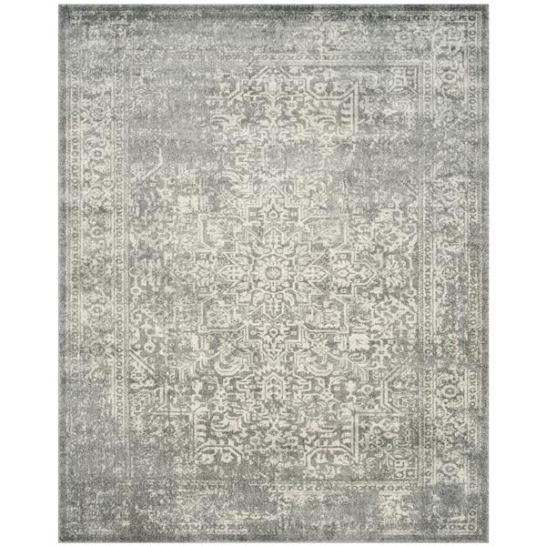 Safavieh Evoke Rug - 10-ft x 14-ft - Polypropylene - Silver/Ivory