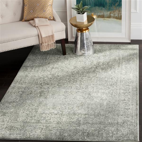 Safavieh Evoke Rug - 12-ft x 18-ft - Polypropylene - Silver/Ivory