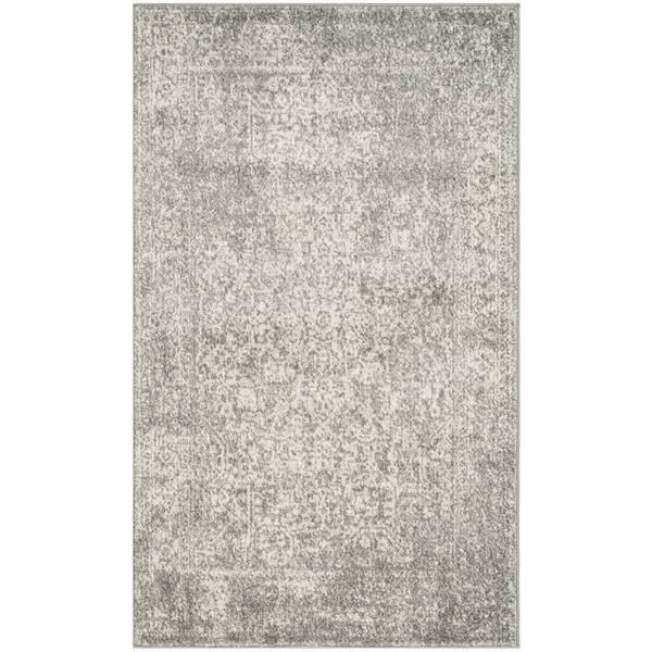 Safavieh Evoke Rug - 3-ft x 5-ft - Polypropylene - Silver/Ivory