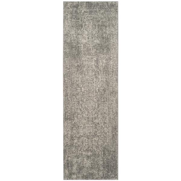 Safavieh Evoke Rug - 2.2-ft x 9-ft - Polypropylene - Silver/Ivory