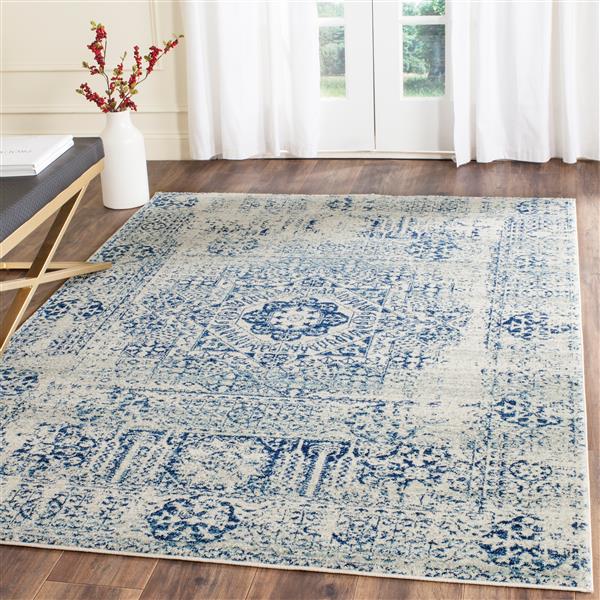 Safavieh Evoke Rug - 11-ft x 15-ft - Polypropylene - Ivory/Blue