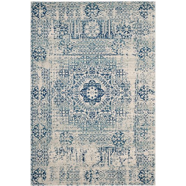 Safavieh Evoke Rug - 11-ft x 15-ft - Polypropylene - Ivory/Blue