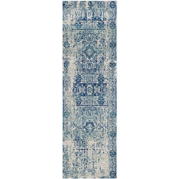 Safavieh Evoke Rug - 2.2-ft x 13-ft - Polypropylene - Ivory/Blue