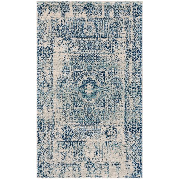 Safavieh Evoke Rug - 3-ft x 5-ft - Polypropylene - Ivory/Blue