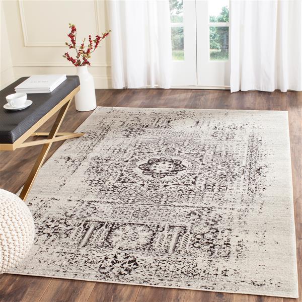 Safavieh Evoke Rug - 11-ft x 15-ft - Polypropylene - Ivory/Black