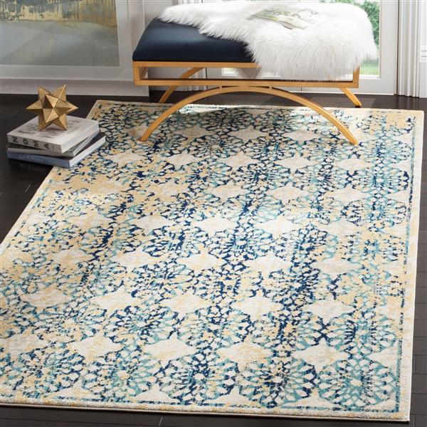 Safavieh Evoke Rug - 10-ft x 14-ft - Polypropylene - Ivory/Blue