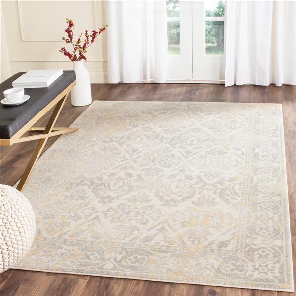 Safavieh Evoke Rug - 3-ft x 5-ft - Polypropylene - Ivory/Gray