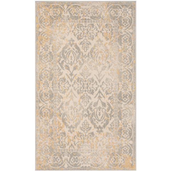 Safavieh Evoke Rug - 3-ft x 5-ft - Polypropylene - Ivory/Gray