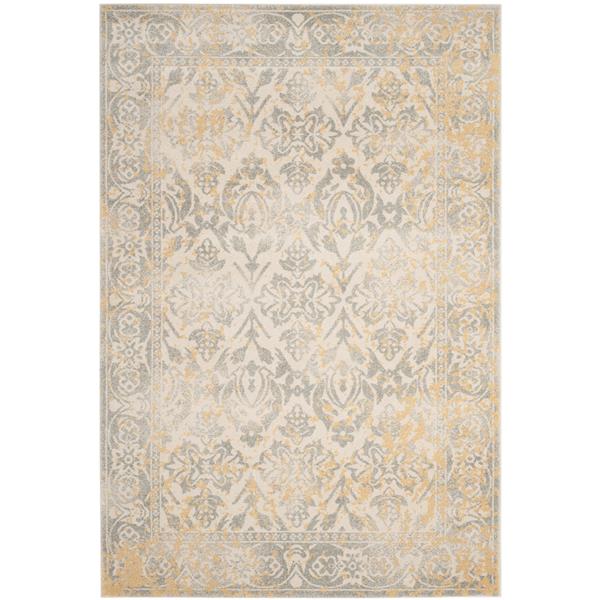 Safavieh Evoke Rug - 4-ft x 6-ft - Polypropylene - Ivory/Gray