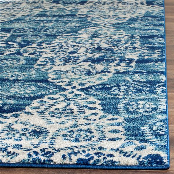 Safavieh Evoke Rug - 5.1-ft x 5.1-ft - Polypropylene - Royal Blue/Ivory
