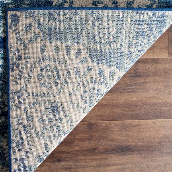 Safavieh Evoke Rug - 5.1-ft x 5.1-ft - Polypropylene - Royal Blue/Ivory