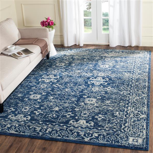 Safavieh Evoke Rug - 3-ft x 5-ft - Polypropylene - Navy Blue/Ivory