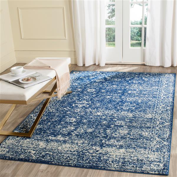 Safavieh Evoke Rug - 3-ft x 5-ft - Polypropylene - Navy Blue/Ivory