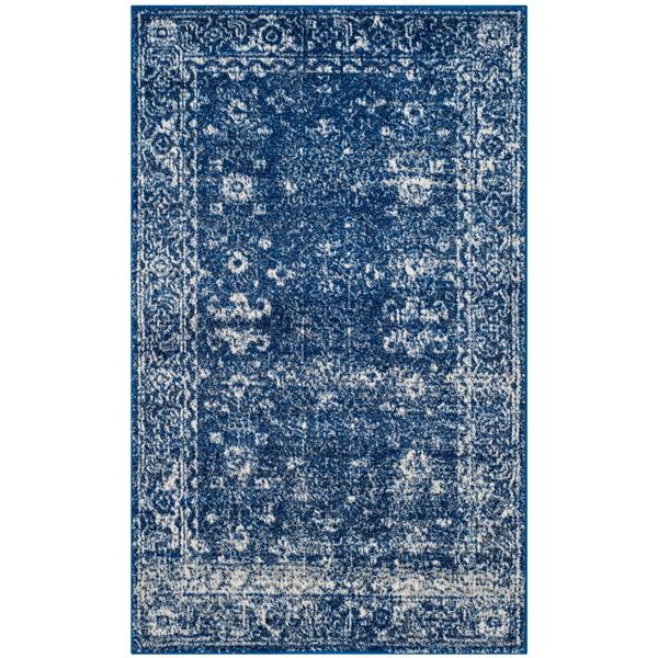 Safavieh Evoke Rug - 3-ft x 5-ft - Polypropylene - Navy Blue/Ivory