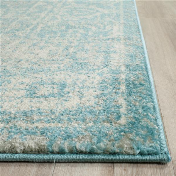 Safavieh Evoke Rug - 2.2-ft x 11-ft - Polypropylene - Light Blue/Ivory