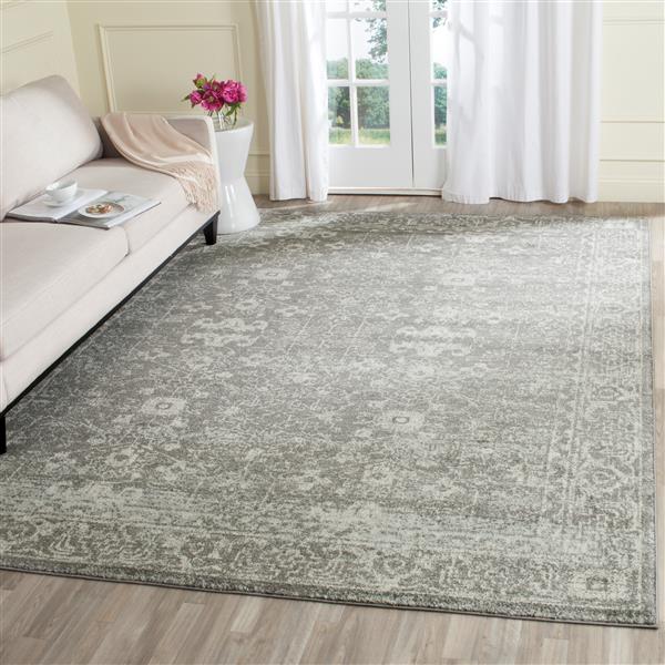 Safavieh Evoke Rug - 11-ft x 15-ft - Polypropylene - Gray/Ivory