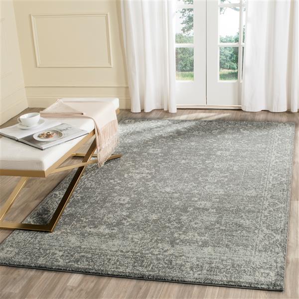 Safavieh Evoke Rug - 12-ft x 18-ft - Polypropylene - Gray/Ivory