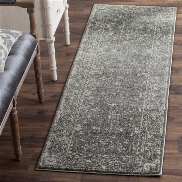 Safavieh Evoke Rug - 2.2-ft x 11-ft - Polypropylene - Gray/Ivory