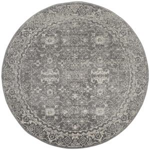 Safavieh Evoke Rug - 5.1-ft x 5.1-ft - Polypropylene - Gray/Ivory