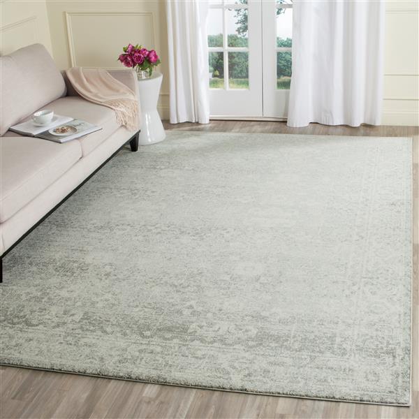 Safavieh Evoke Rug - 12-ft x 18-ft - Polypropylene - Silver/Ivory