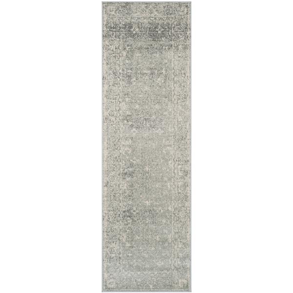 Safavieh Evoke Rug - 2.2-ft x 13-ft - Polypropylene - Silver/Ivory