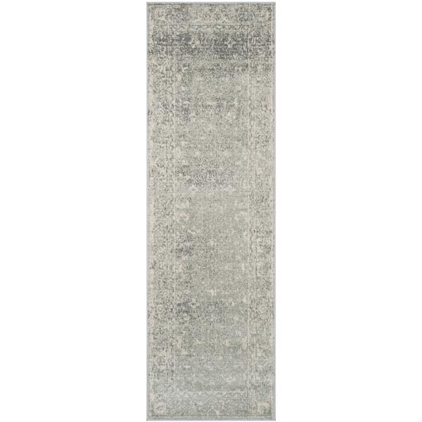 Safavieh Evoke Rug - 2.2-ft x 11-ft - Polypropylene - Silver/Ivory