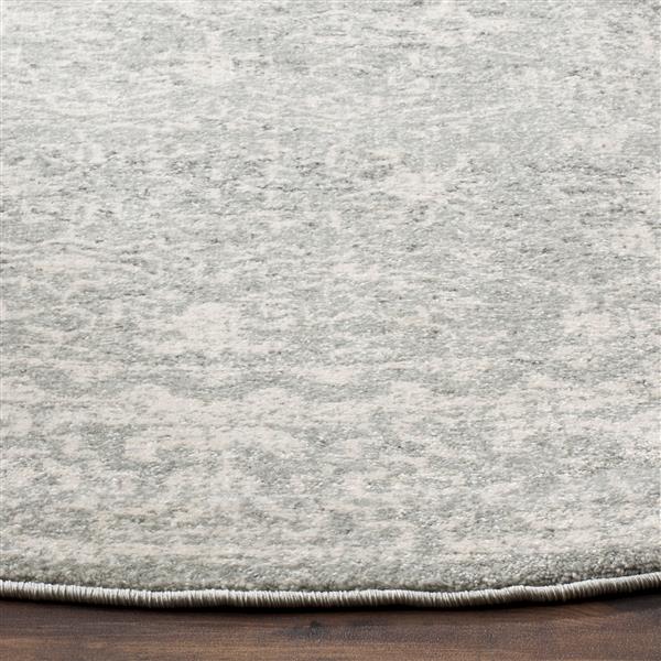 Safavieh Evoke Rug - 5.1-ft x 5.1-ft - Polypropylene - Silver/Ivory