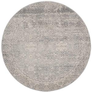 Safavieh Evoke Rug - 5.1-ft x 5.1-ft - Polypropylene - Silver/Ivory