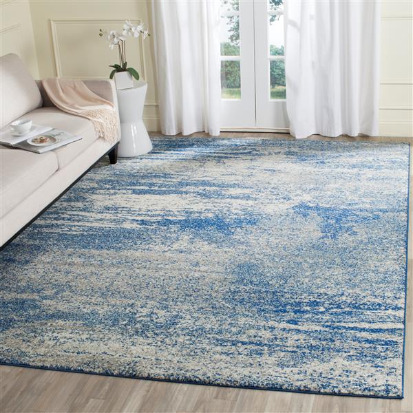 Safavieh Evoke Rug - 10-ft x 14-ft - Polypropylene - Navy Blue/Ivory