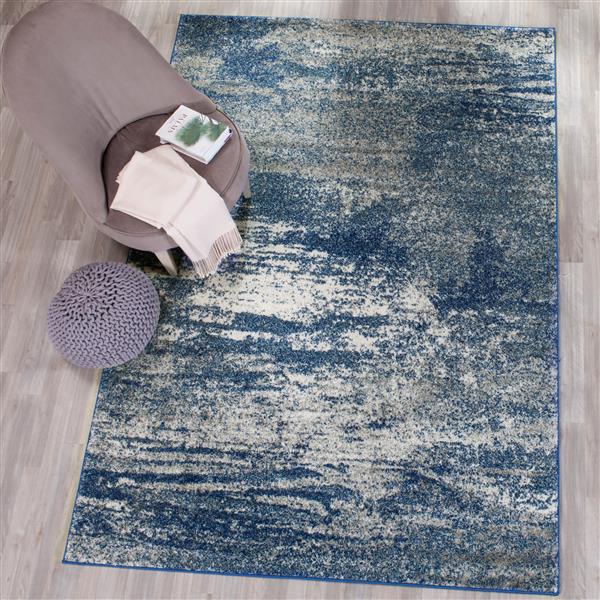 Safavieh Evoke Rug - 10-ft x 14-ft - Polypropylene - Navy Blue/Ivory
