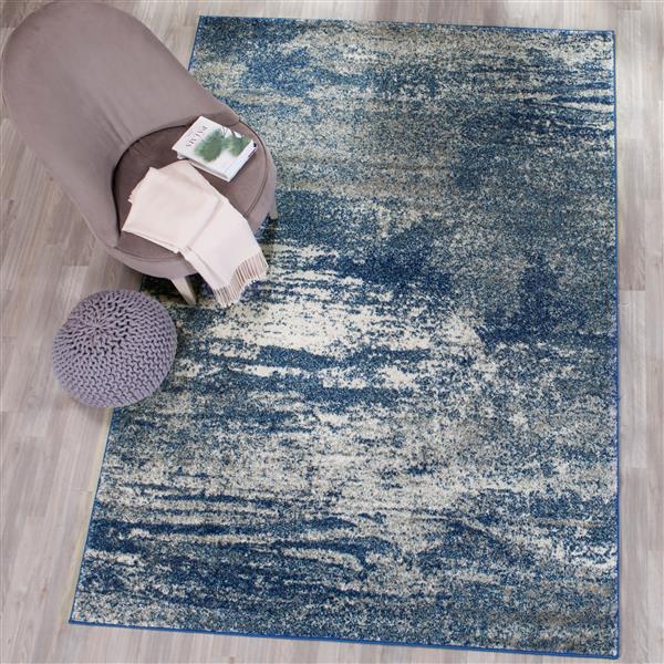 Safavieh Evoke Rug - 11-ft x 15-ft - Polypropylene - Navy Blue/Ivory