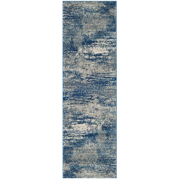 Safavieh Evoke Rug - 2.2-ft x 13-ft - Polypropylene - Navy Blue/Ivory