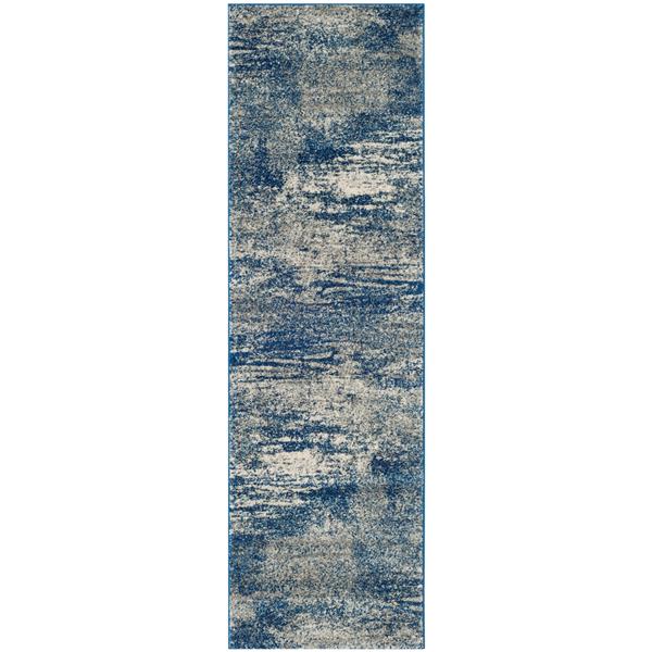 Safavieh Evoke Rug - 2.2-ft x 7-ft - Polypropylene - Navy Blue/Ivory