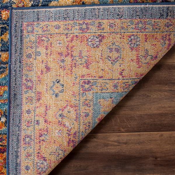 Safavieh Evoke Rug - 2.2-ft x 7-ft - Polypropylene - Blue/Orange