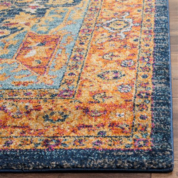 Safavieh Evoke Rug - 3-ft x 5-ft - Polypropylene - Blue/Orange