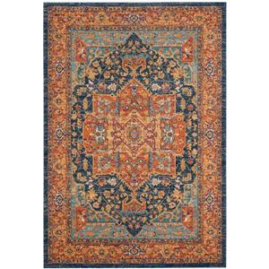 Safavieh Evoke Rug - 4-ft x 6-ft - Polypropylene - Blue/Orange