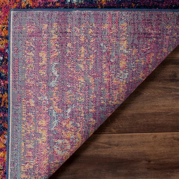 Safavieh Evoke Rug - 2.2-ft x 7-ft - Polypropylene - Blue/Fuschia