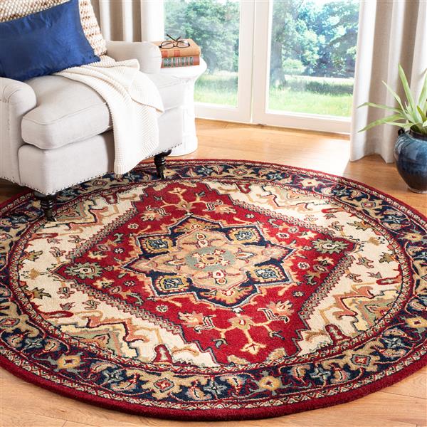 Safavieh Heritage Rug - 3.5-ft x 3.5-ft - Wool - Red