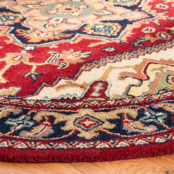 Safavieh Heritage Rug - 3.5-ft x 3.5-ft - Wool - Red