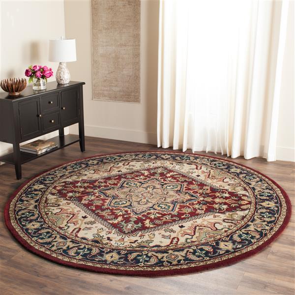 Safavieh Heritage Rug - 3.5-ft x 3.5-ft - Wool - Red