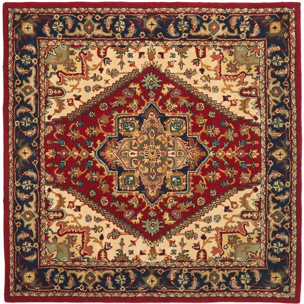 Safavieh Heritage Rug - 4-ft x 4-ft - Wool - Red